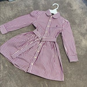 Polo by Ralph Lauren Purple and White Casual Spring Dress